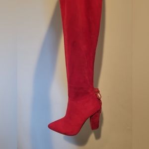 Red Thigh High Boots